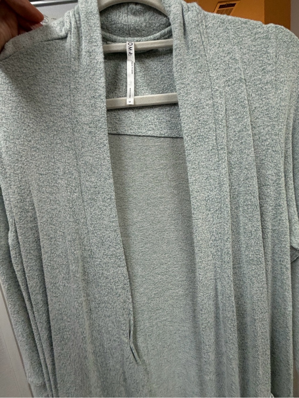 Soma Light Sage Open-Front Cozy Cardigan